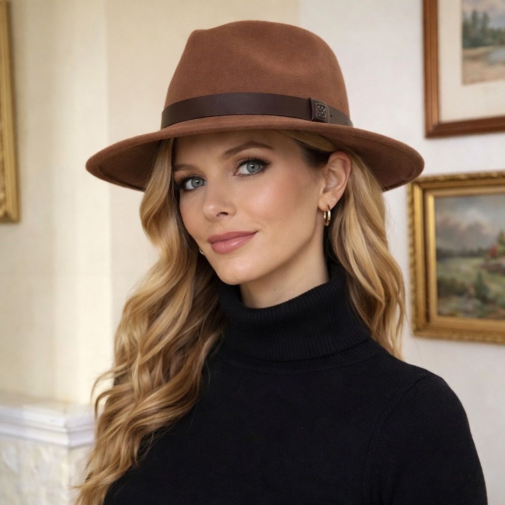 Brixton Messer Fedora 100% Wool Size Small